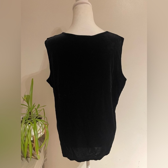 Caribou Black Velvet Sleeveless Top XL – Goth Witchy Minimal Dark Aesthetic - Picture 5 of 10